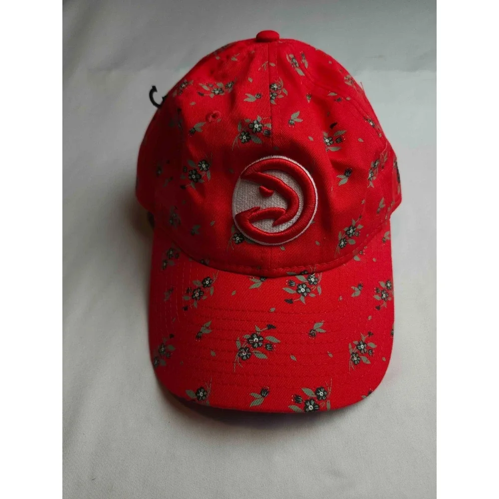 New Era 9TWENTY Atlanta Hawks Hat Cap Women Floral Red NBA Adjustable Baseball